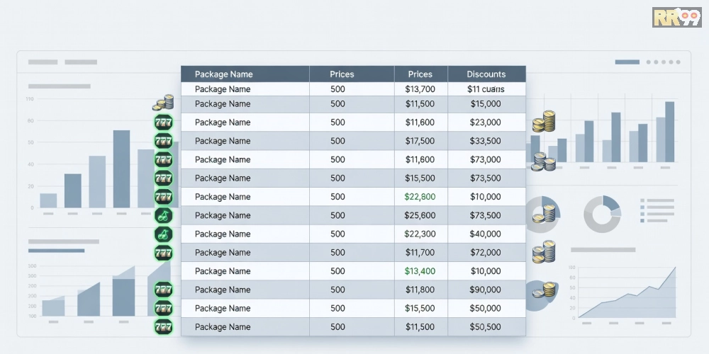 Bảng giá chi tiết các gói chơi game nổ hũ rr99 cập nhật mới nhất năm 2025