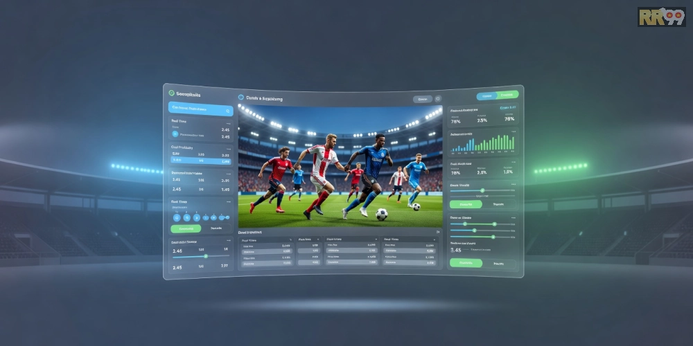 Hình minh họa khái niệm 360 độ thể thao rr99 với giao diện hiện đại và các góc nhìn đa chiều.