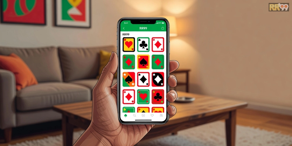 Phiên bản di động RR99 với các trò chơi bài đa dạng trên màn hình smartphone