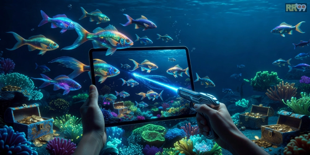 Trải nghiệm game Đại Dương Bắn Cá RR99 với hình ảnh cá đa dạng và hiệu ứng bắn súng