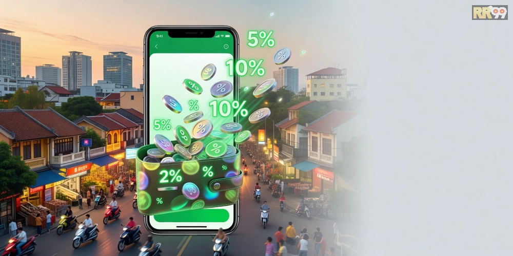 Ưu đãi hoàn tiền hấp dẫn từ RR99 cho mọi giao dịch