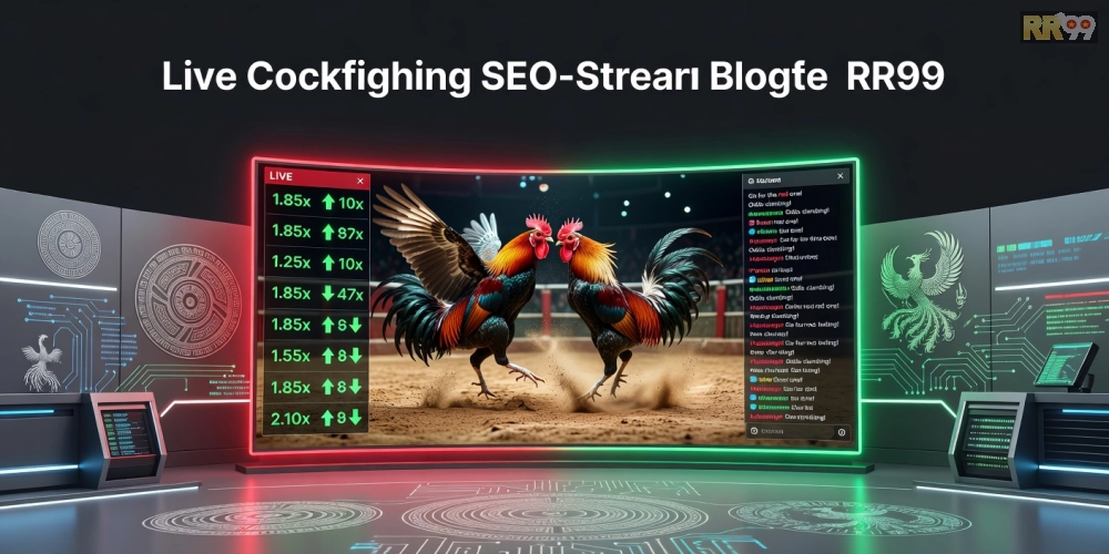 Minh họa khái niệm xem đá gà trực tiếp trên nền tảng rr99 với giao diện streaming chuyên nghiệp